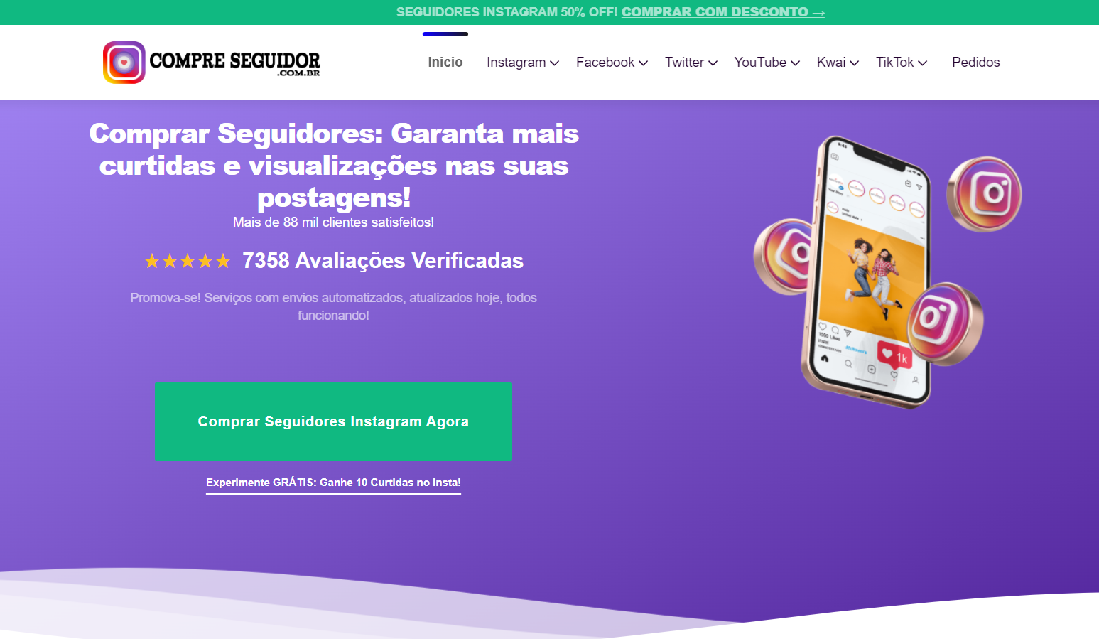 Comprar Seguidores no Instagram - CompreSeguidor.com.br